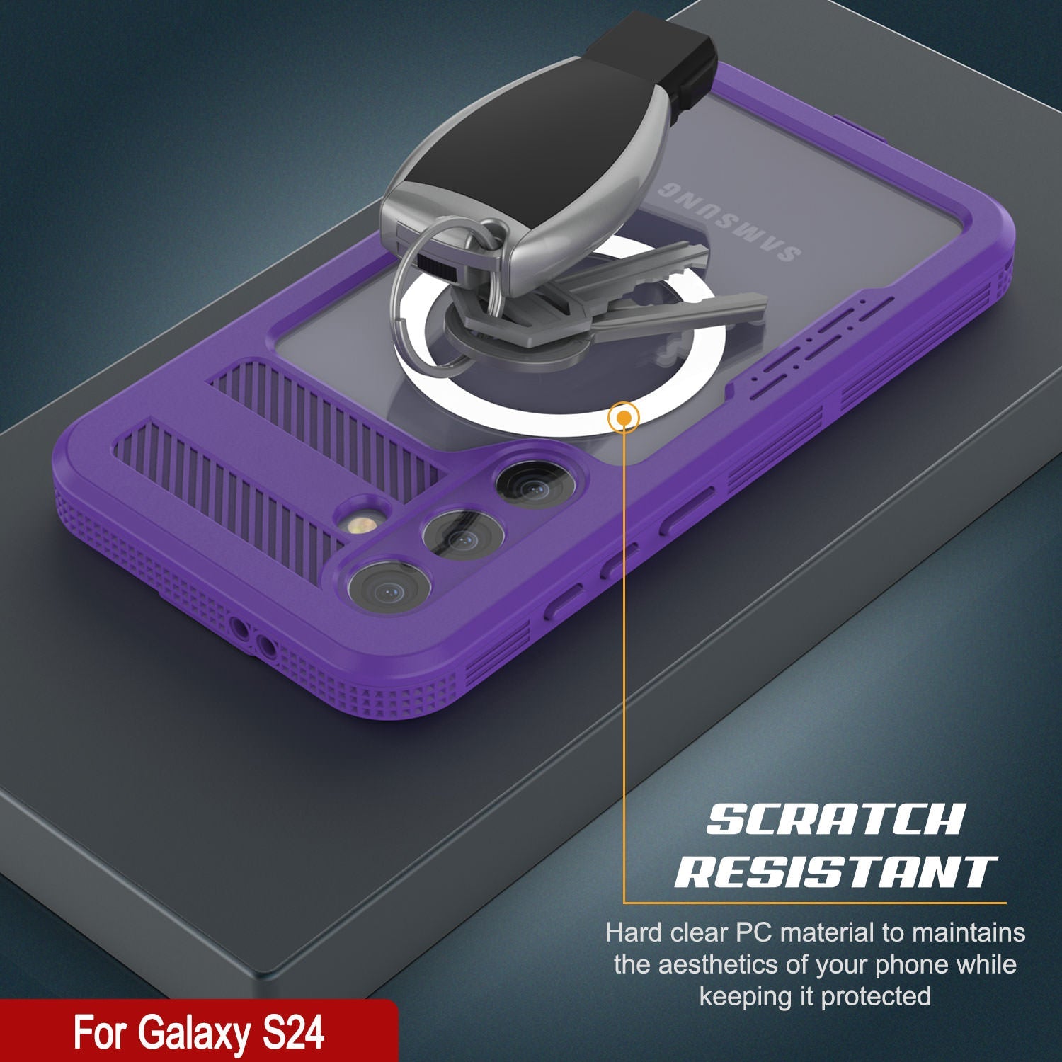 Galaxy S24 Waterproof Case [Alpine 2.0 Series] [Slim Fit] [IP68 Certified] [Shockproof] [Purple]