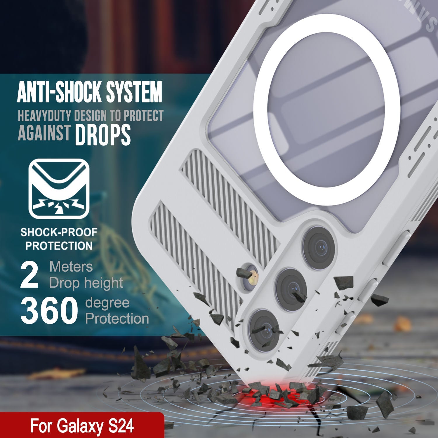 Galaxy S24 Ultra Waterproof Case [Alpine 2.0 Series] [Slim Fit] [IP68 Certified] [Shockproof] [White]