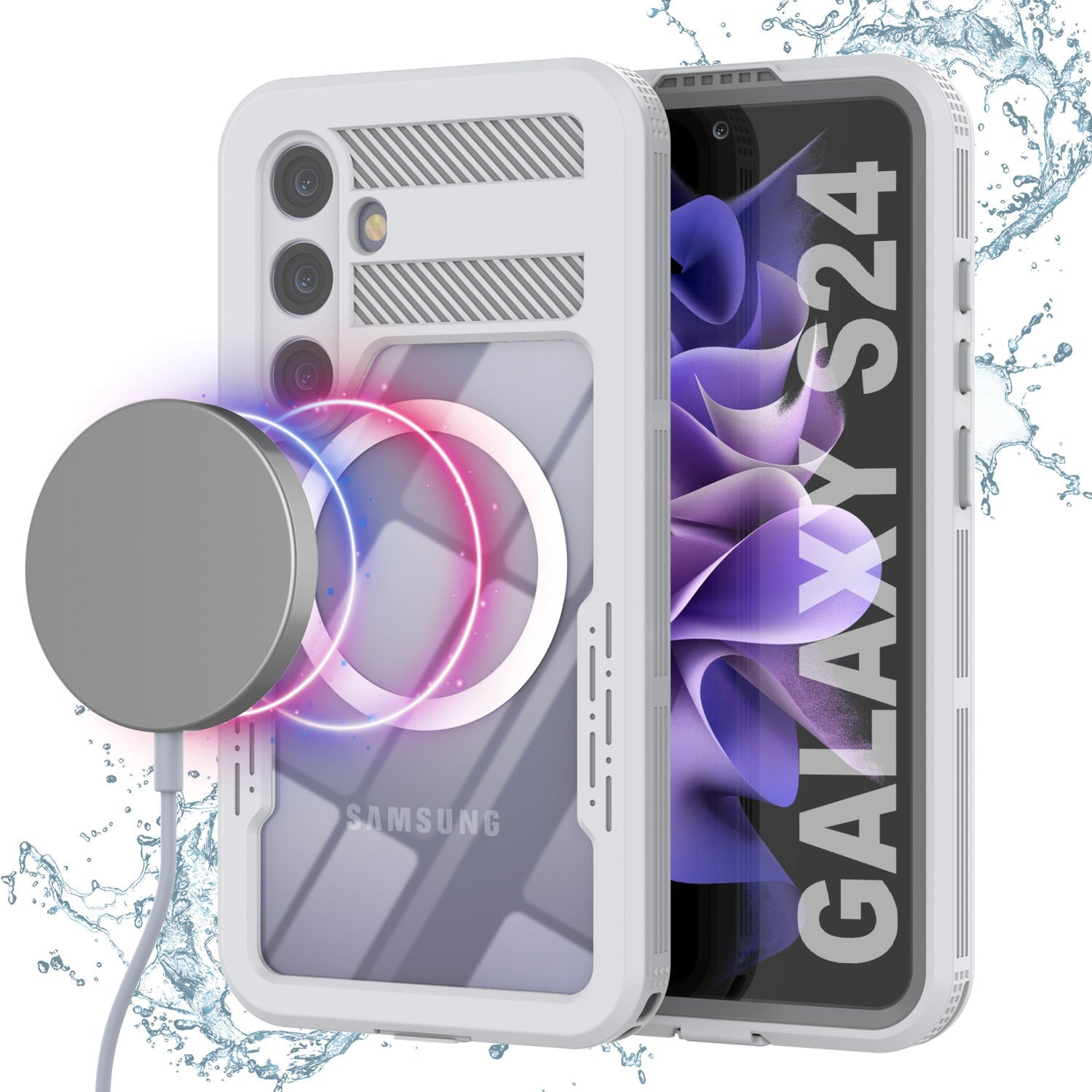 Galaxy S24 Waterproof Case [Alpine 2.0 Series] [Slim Fit] [IP68 Certified] [Shockproof] [White]