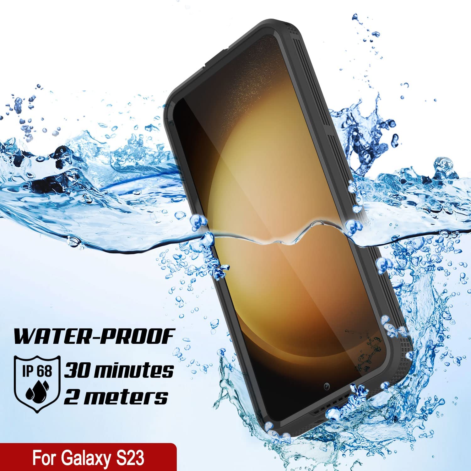 Galaxy S23 Waterproof Case [Alpine 2.0 Series] [Slim Fit] [IP68 Certified] [Shockproof] [Black]