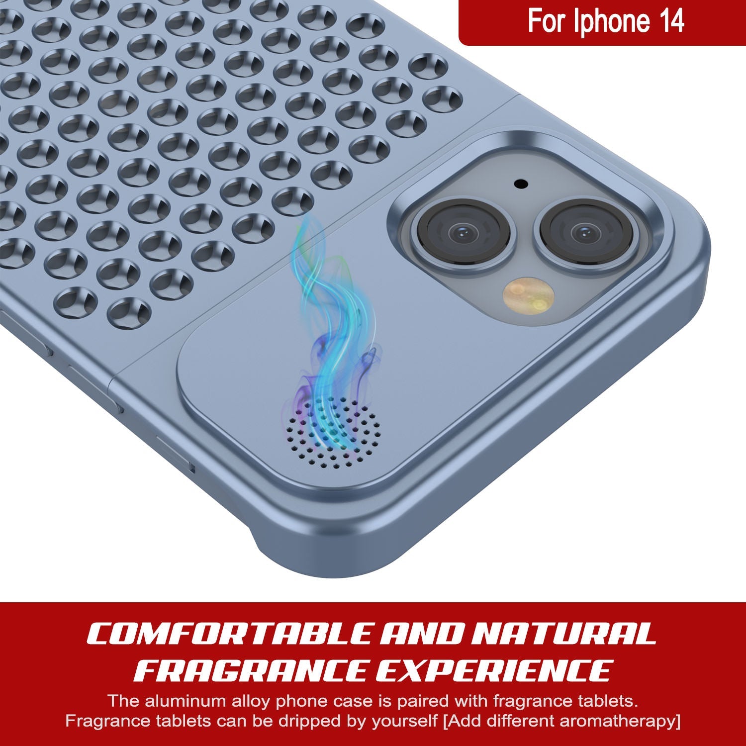 PunkCase for iPhone 14 Aluminum Alloy Case [Fortifier Extreme Series] Ultra Durable Cover [Blue]