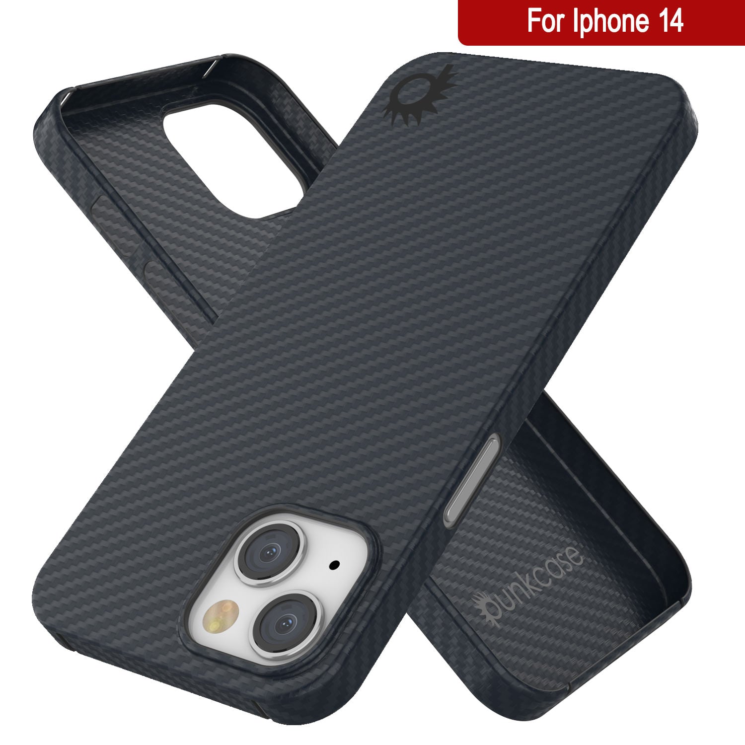 Punkcase iPhone 14 Carbon Fiber Case [AramidShield Series] Ultra Slim & Light Kevlar