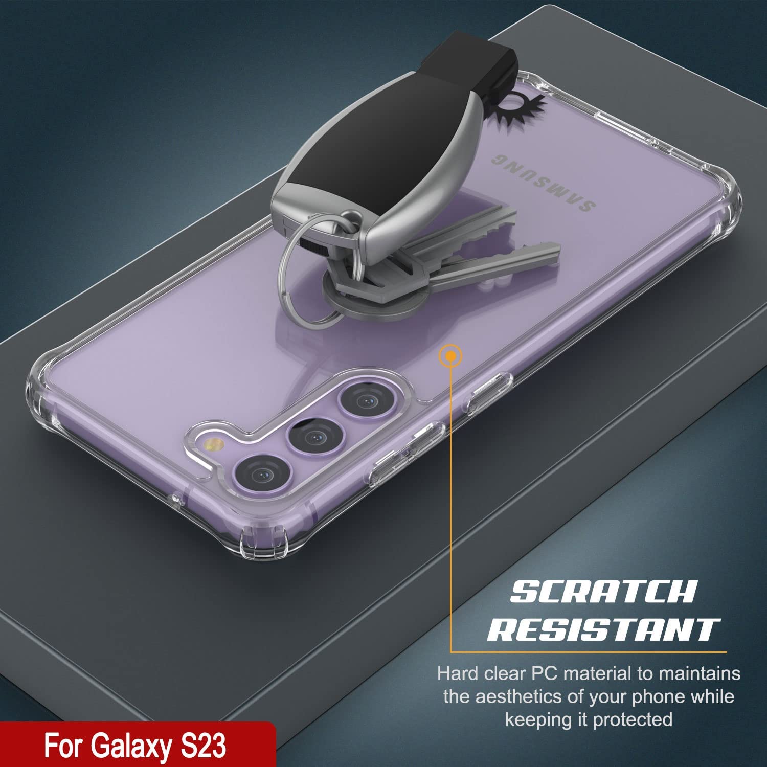 Galaxy S24 Case [Clear Acrylic Series] [Non-Slip] For Galaxy S24 [Yellow]