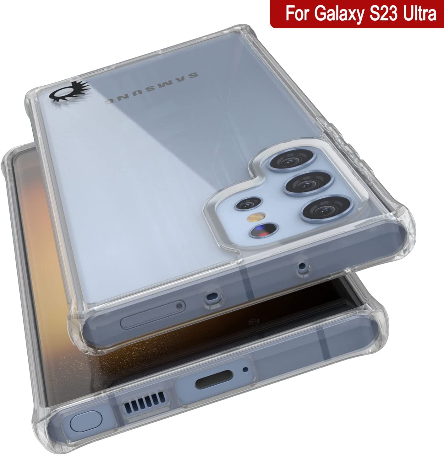 PunkCase Galaxy S23 Ultra Case [Clear Acrylic Series] for Galaxy S23 Ultra 5G (6.8") (2023) [Clear]