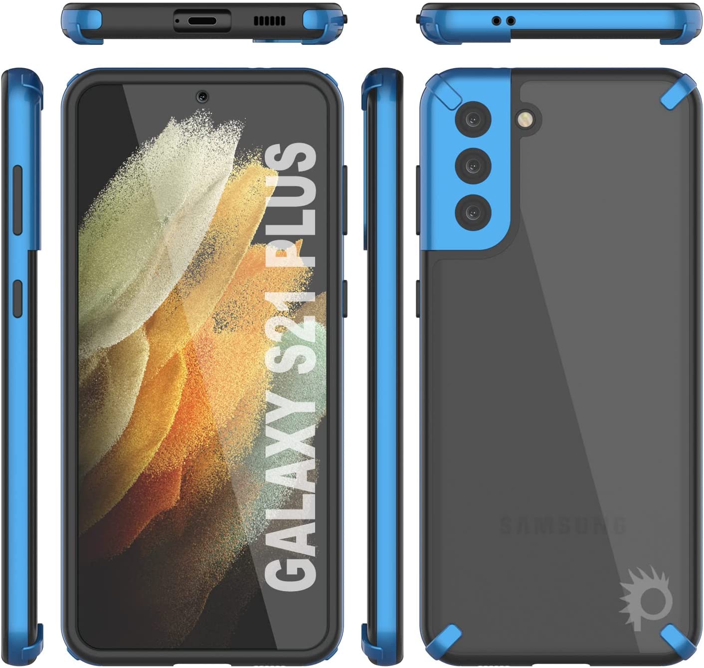 Punkcase Galaxy S21 Plus Case [Mirage Series] Heavy Duty Phone Cover (Blue)