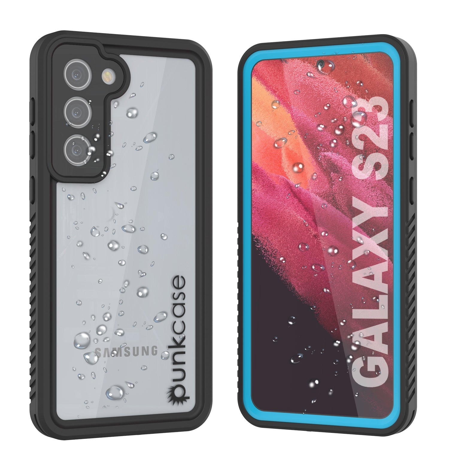 Galaxy S23 Water, Shock, Snow, dirt proof Extreme Series Slim Case Light Blue