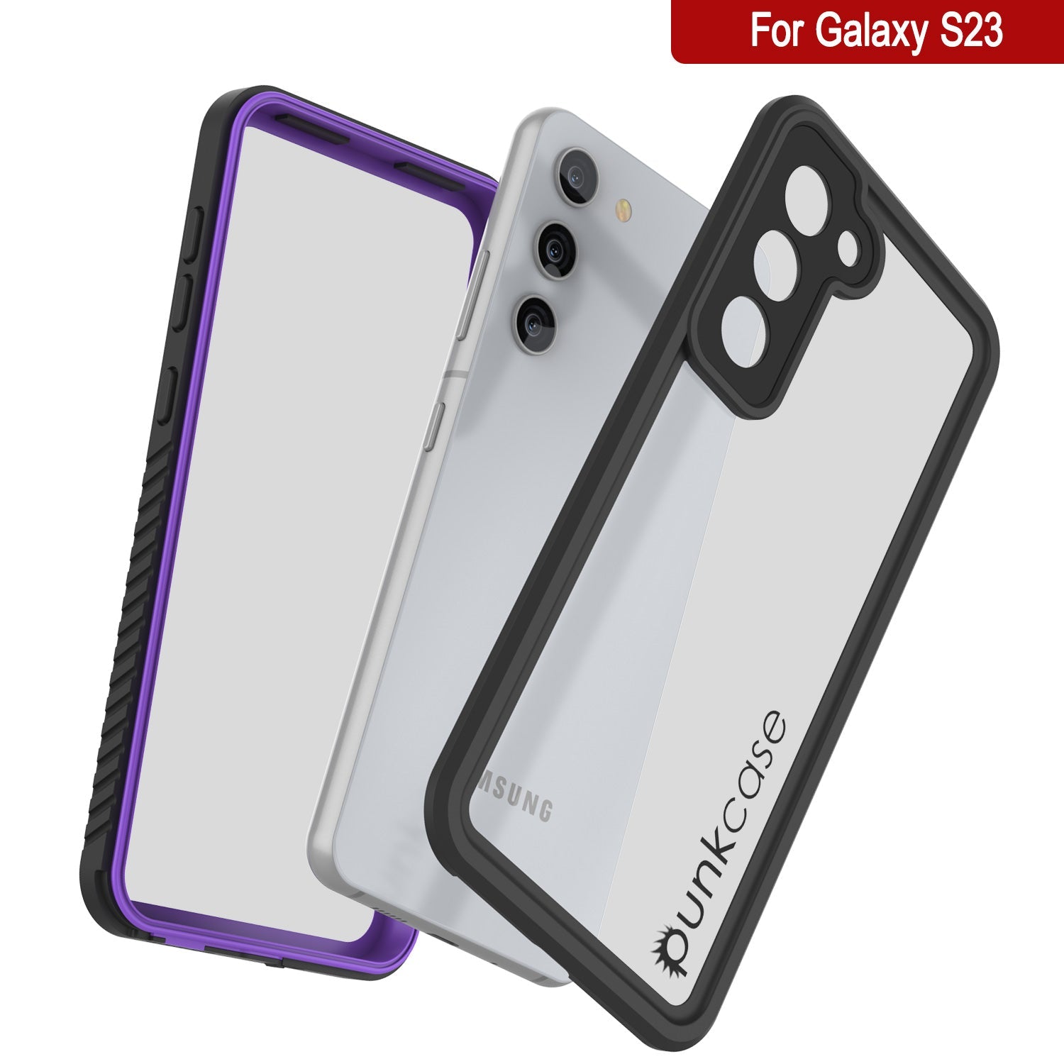 Galaxy S23 Water/ Shockproof [Extreme Series] Slim Screen Protector Case [Purple]