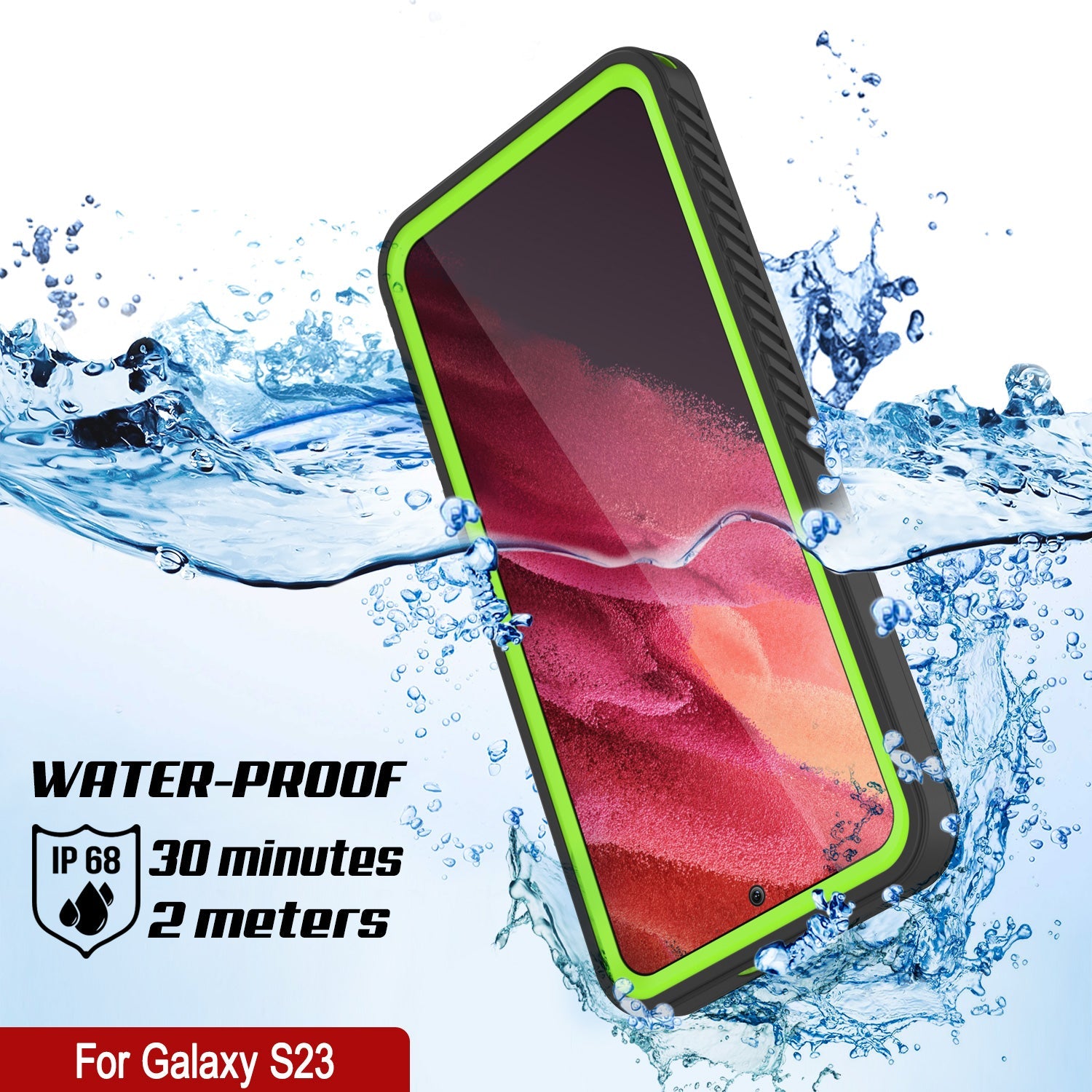 Galaxy S23 Water/ Shockproof [Extreme Series] Screen Protector Case [Light Green]