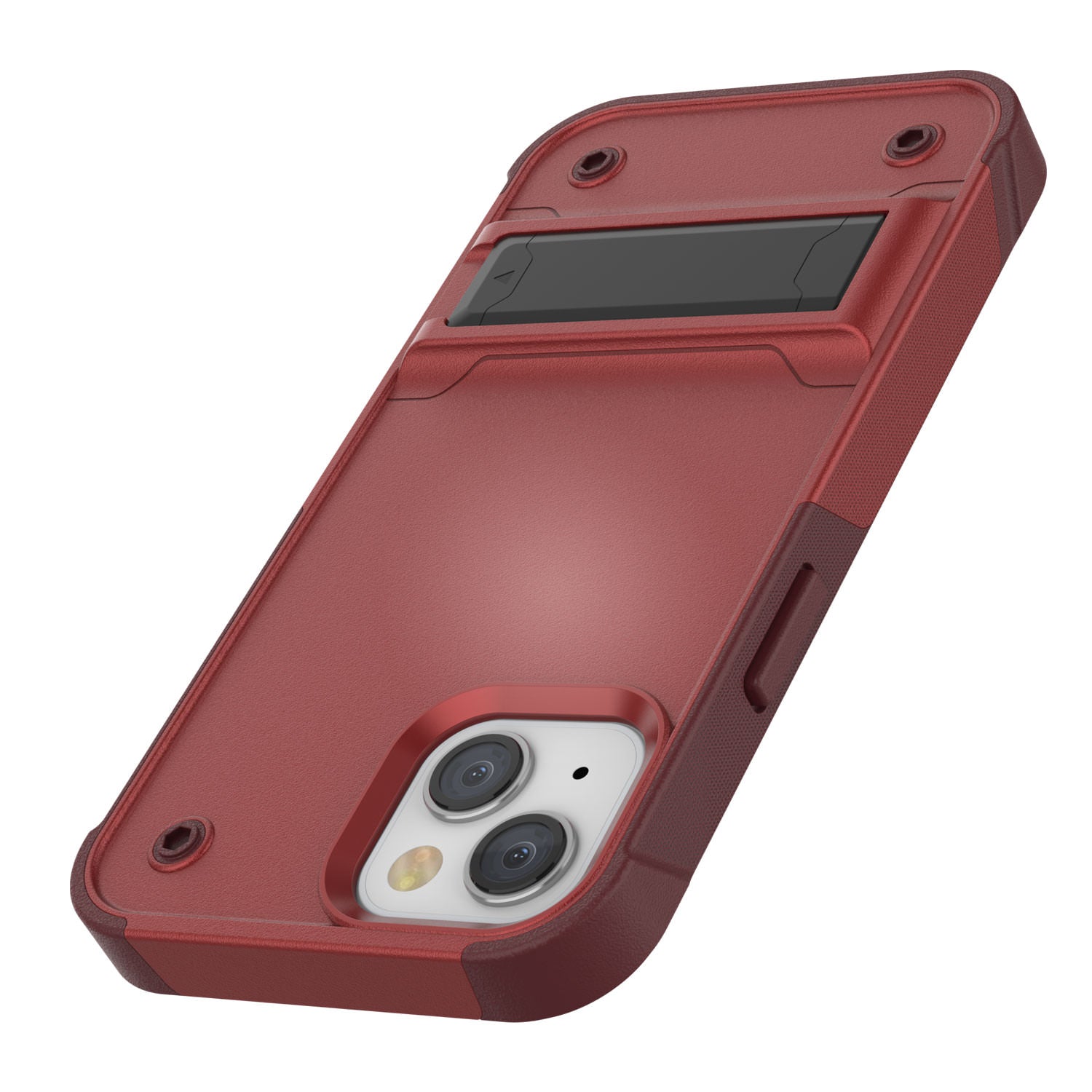 Punkcase iPhone 14 Plus Case [Reliance Series] Protective Hybrid Military Grade Cover W/Built-in Kickstand [Red-Rose]