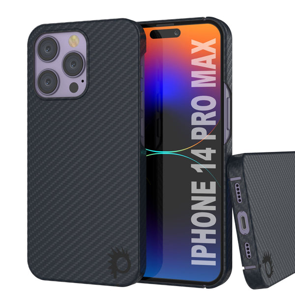 Punkcase for iPhone 14 Pro Max Carbon Fiber Case [Aramid MagShield Series]Ultra Slim