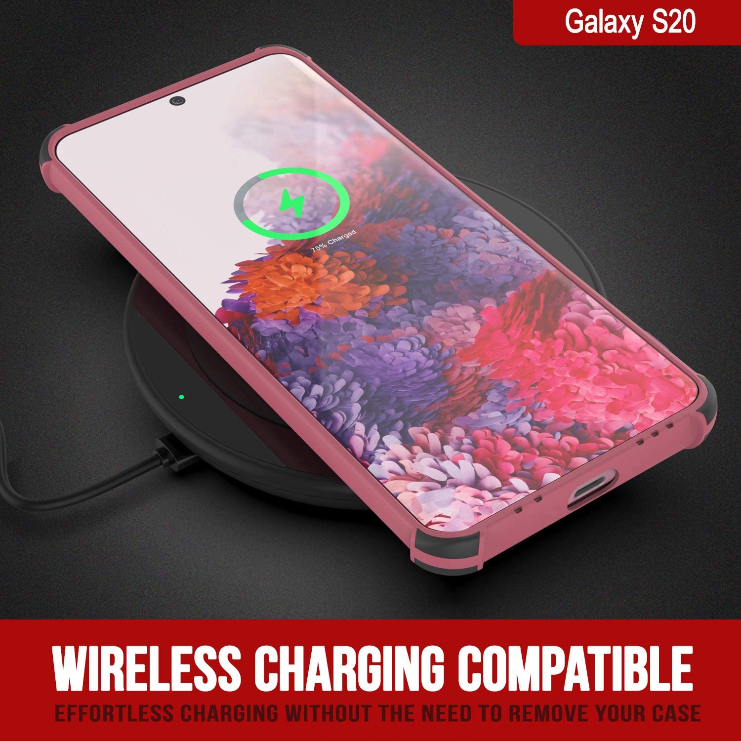 Punkcase Protective & Lightweight TPU Case [Sunshine Series] for Galaxy S20 [Rose]