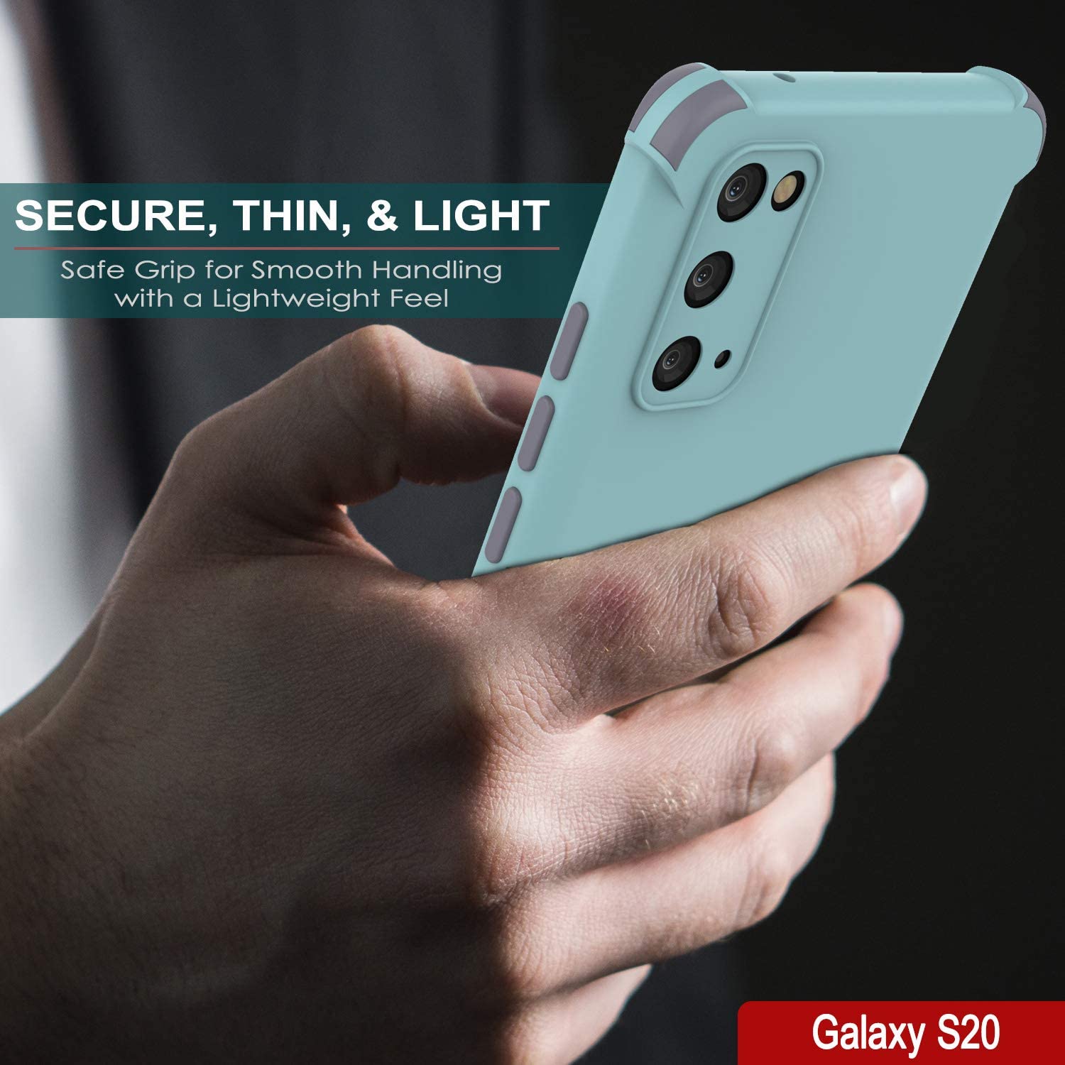 Punkcase Protective & Lightweight TPU Case [Sunshine Series] for Galaxy S20 [Teal]