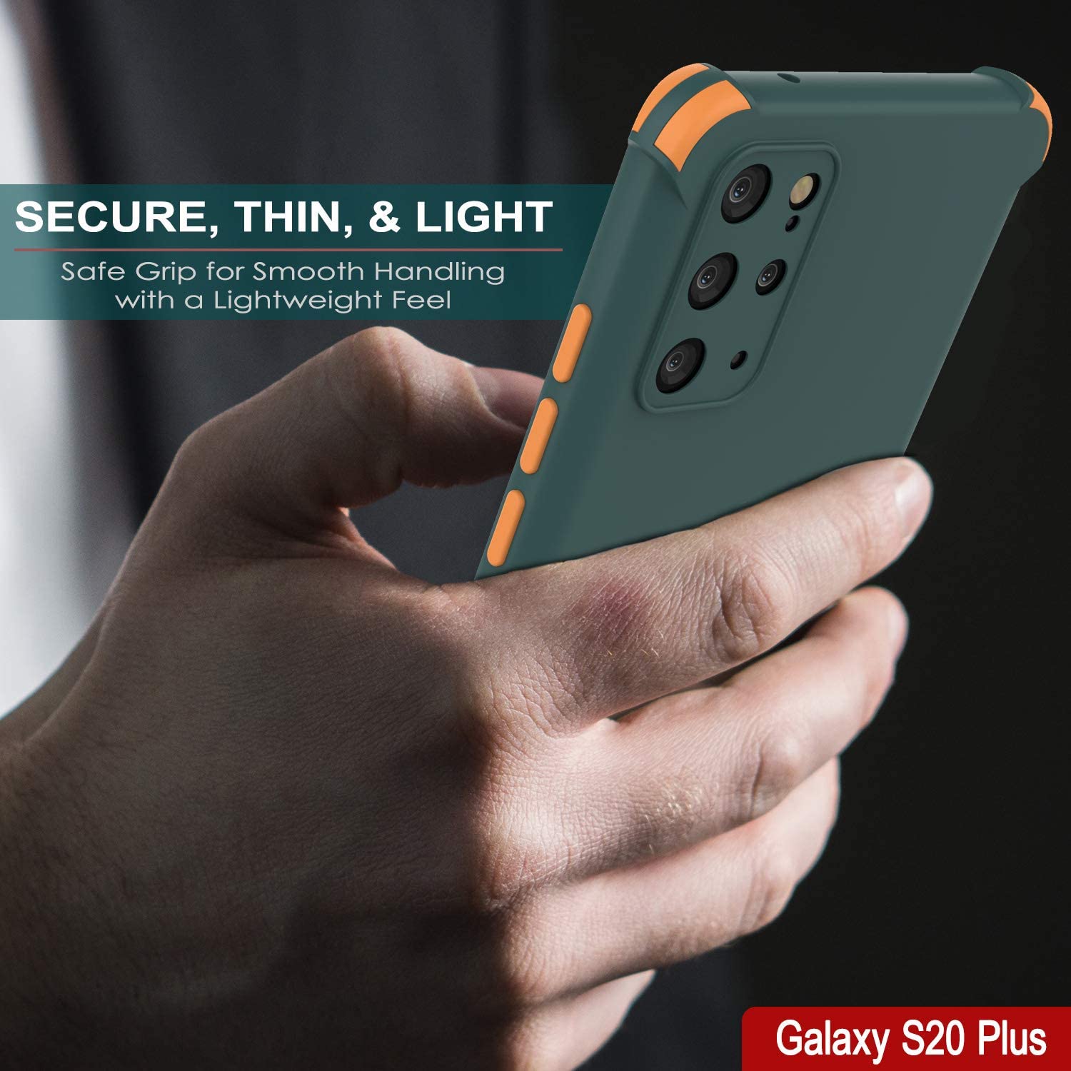 Punkcase Protective & Lightweight TPU Case [Sunshine Series] for Galaxy S20+ Plus [Dark Green]