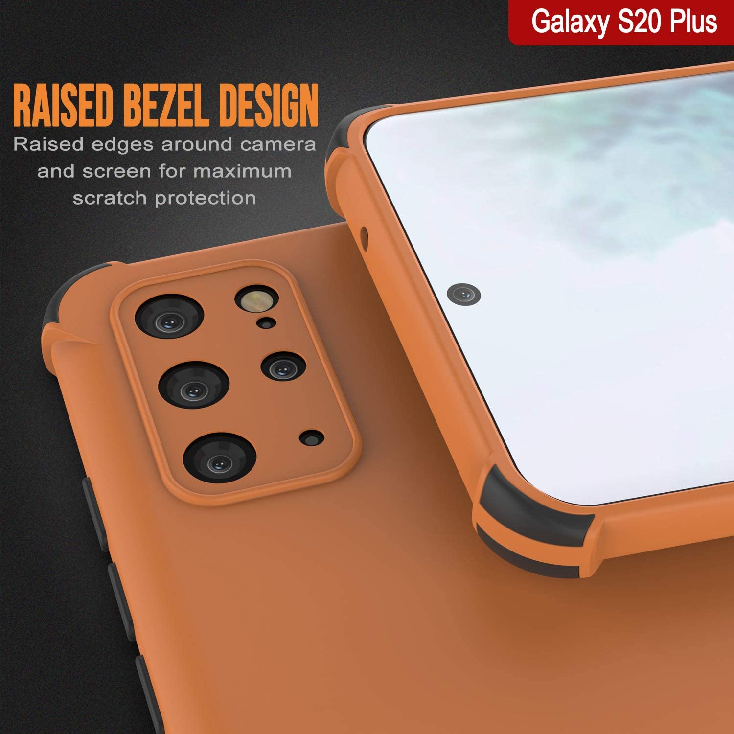 Punkcase Protective & Lightweight TPU Case [Sunshine Series] for Galaxy S20+ Plus [Orange]