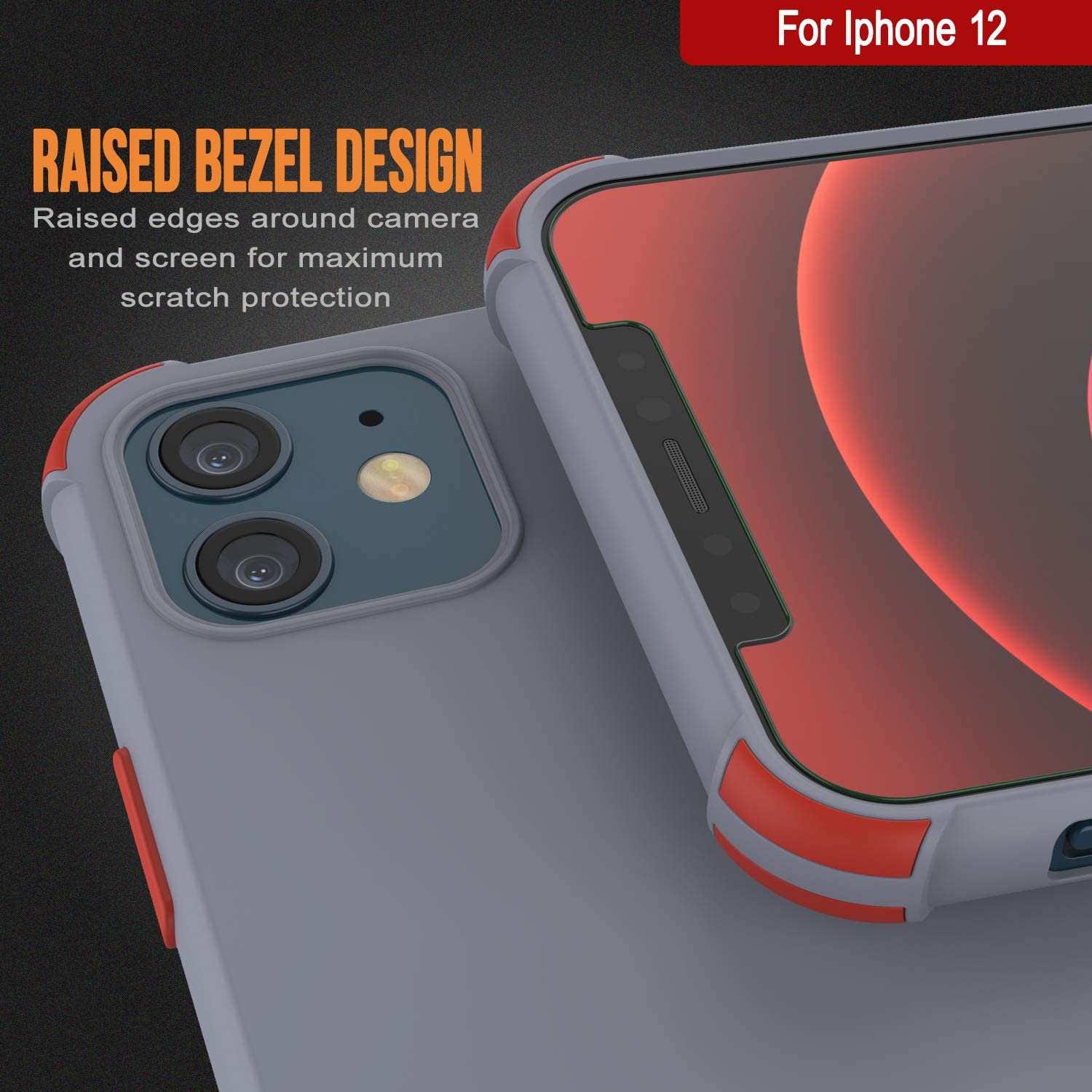 Punkcase Protective & Lightweight TPU Case [Sunshine Series] for iPhone 12 [Grey]