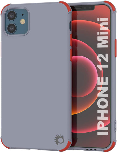Punkcase Protective & Lightweight TPU Case [Sunshine Series] for iPhone 12 Mini [Grey]