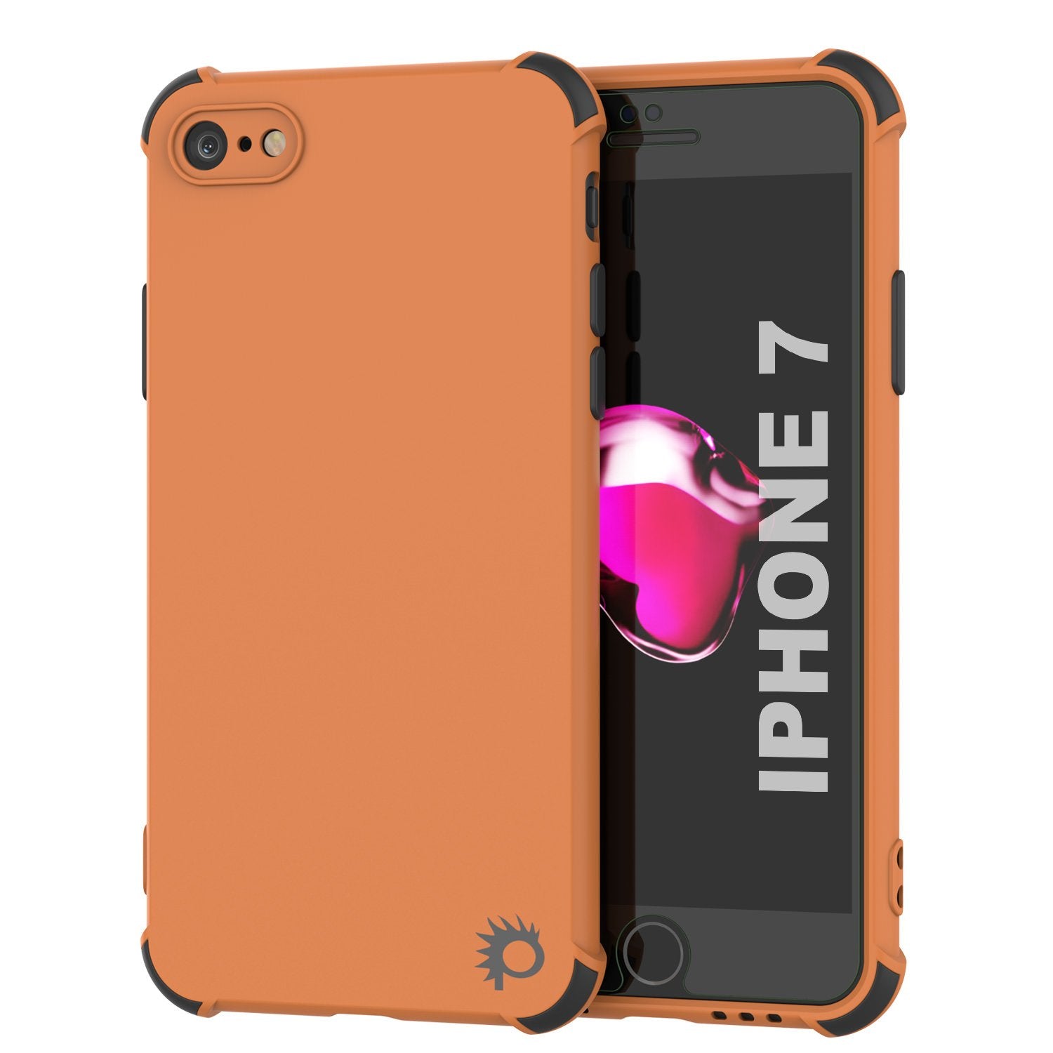 Punkcase Protective & Lightweight TPU Case [Sunshine Series] for iPhone 7 [Orange]