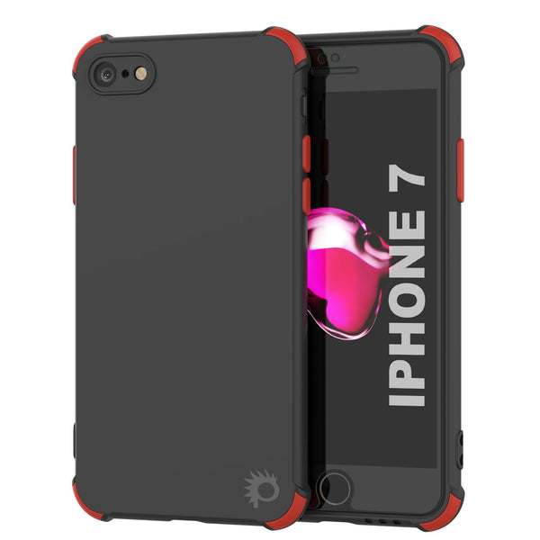 Punkcase Protective & Lightweight TPU Case [Sunshine Series] for iPhone 7 [Black]