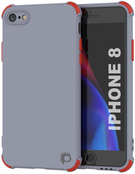 Punkcase Protective & Lightweight TPU Case [Sunshine Series] for iPhone 8 [Grey]