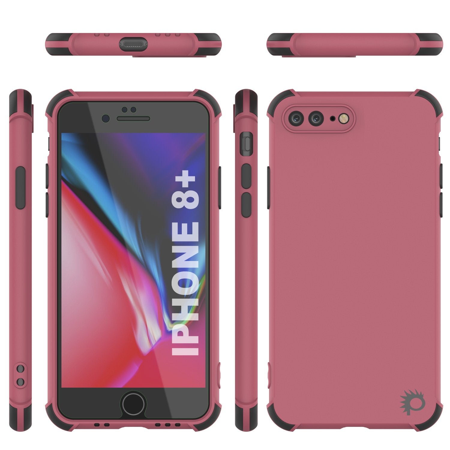Punkcase Protective & Lightweight TPU Case [Sunshine Series] for iPhone 8+ Plus [Rose]
