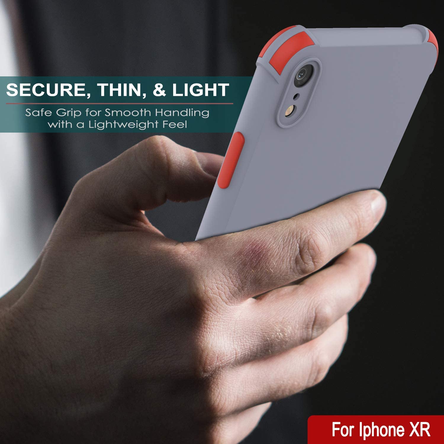 Punkcase Protective & Lightweight TPU Case [Sunshine Series] for iPhone XR [Grey]