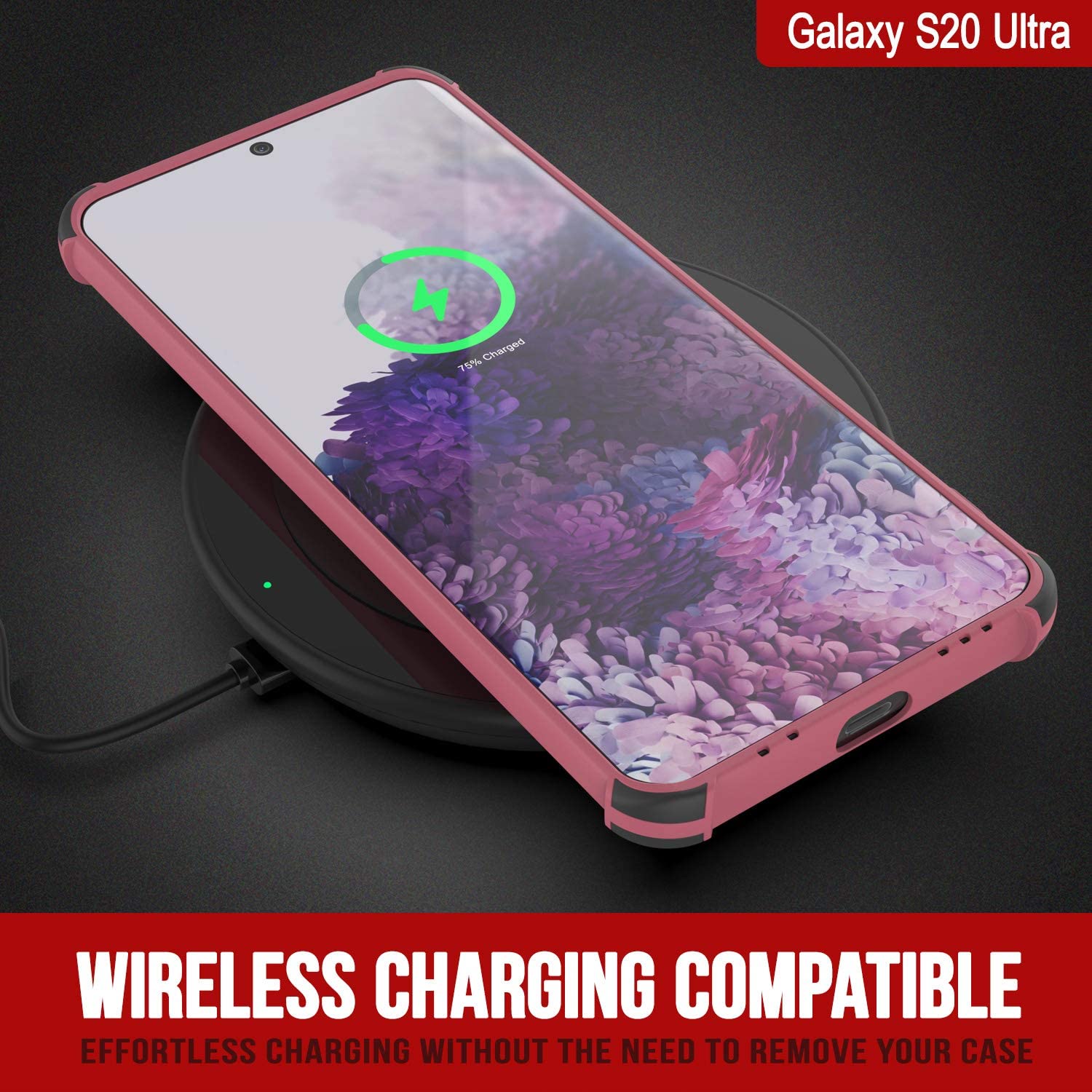 Punkcase Protective & Lightweight TPU Case [Sunshine Series] for Galaxy S20 Ultra [Rose]