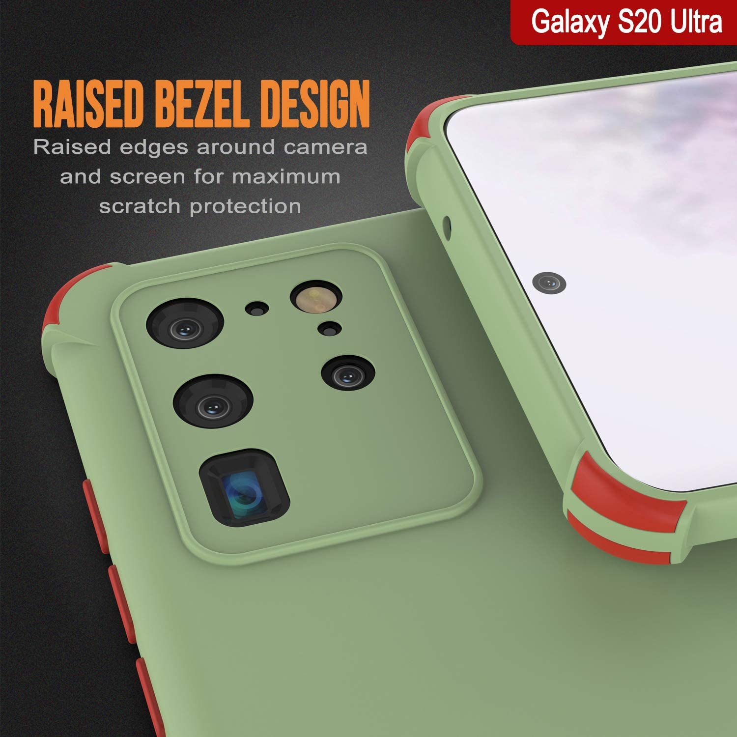 Punkcase Protective & Lightweight TPU Case [Sunshine Series] for Galaxy S20 Ultra [Light Green]
