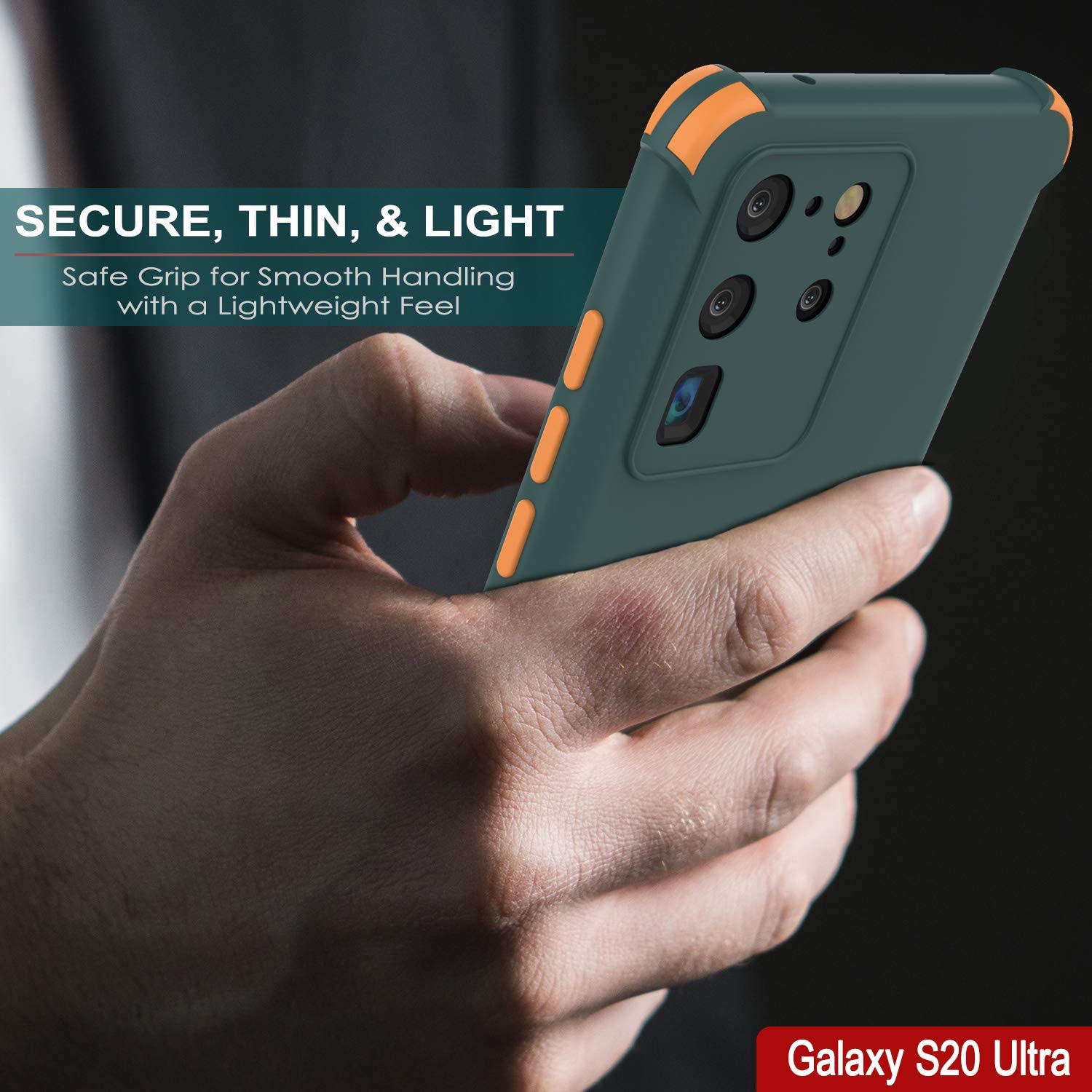 Punkcase Protective & Lightweight TPU Case [Sunshine Series] for Galaxy S20 Ultra [Dark Green]