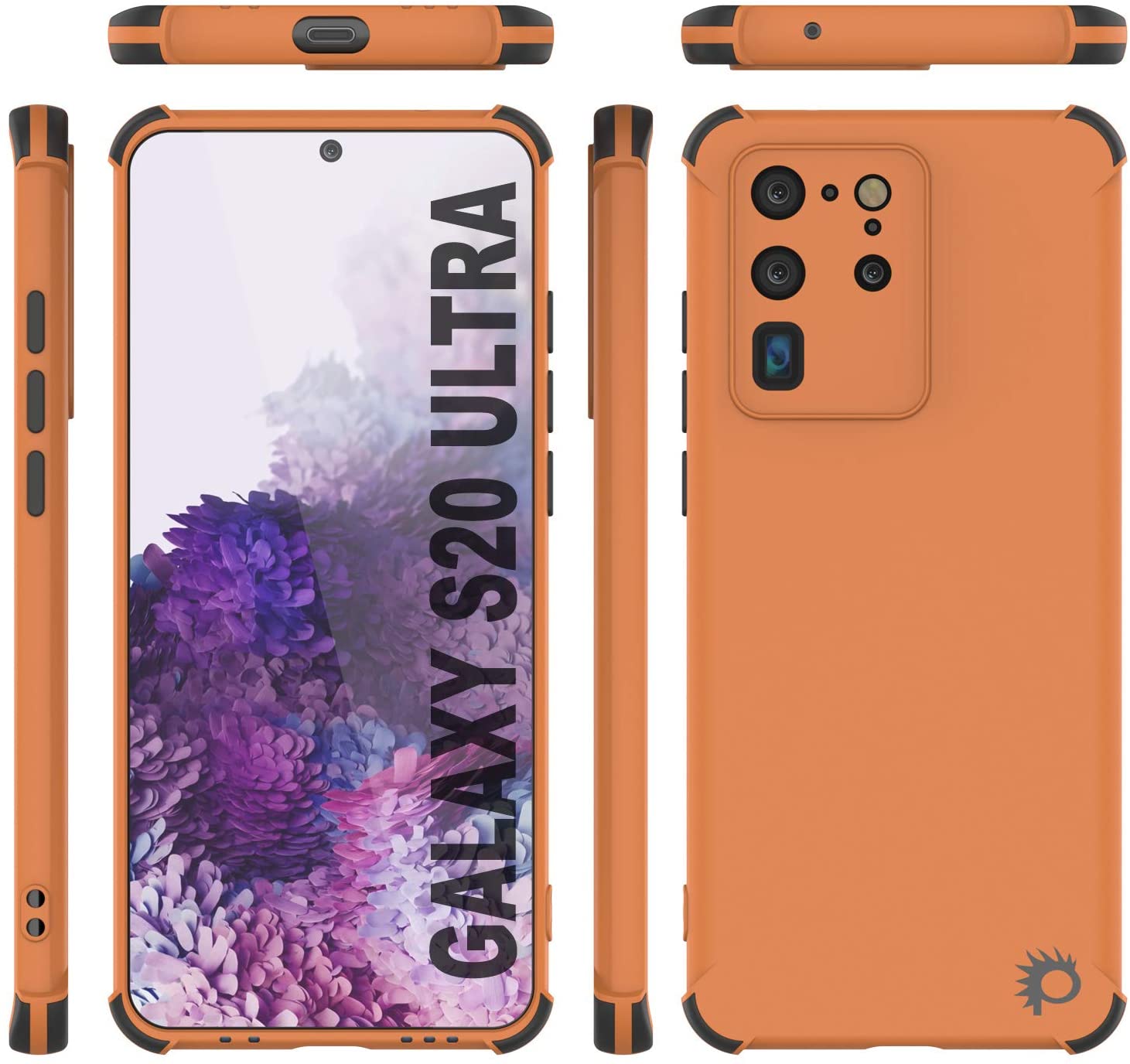 Punkcase Protective & Lightweight TPU Case [Sunshine Series] for Galaxy S20 Ultra [Orange]