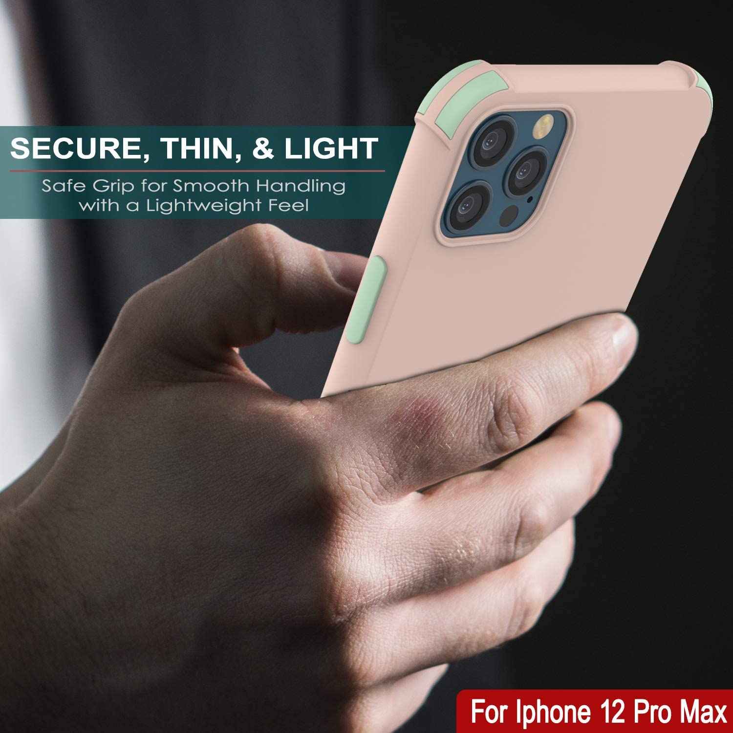 Punkcase Protective & Lightweight TPU Case [Sunshine Series] for iPhone 12 Pro Max [Pink]