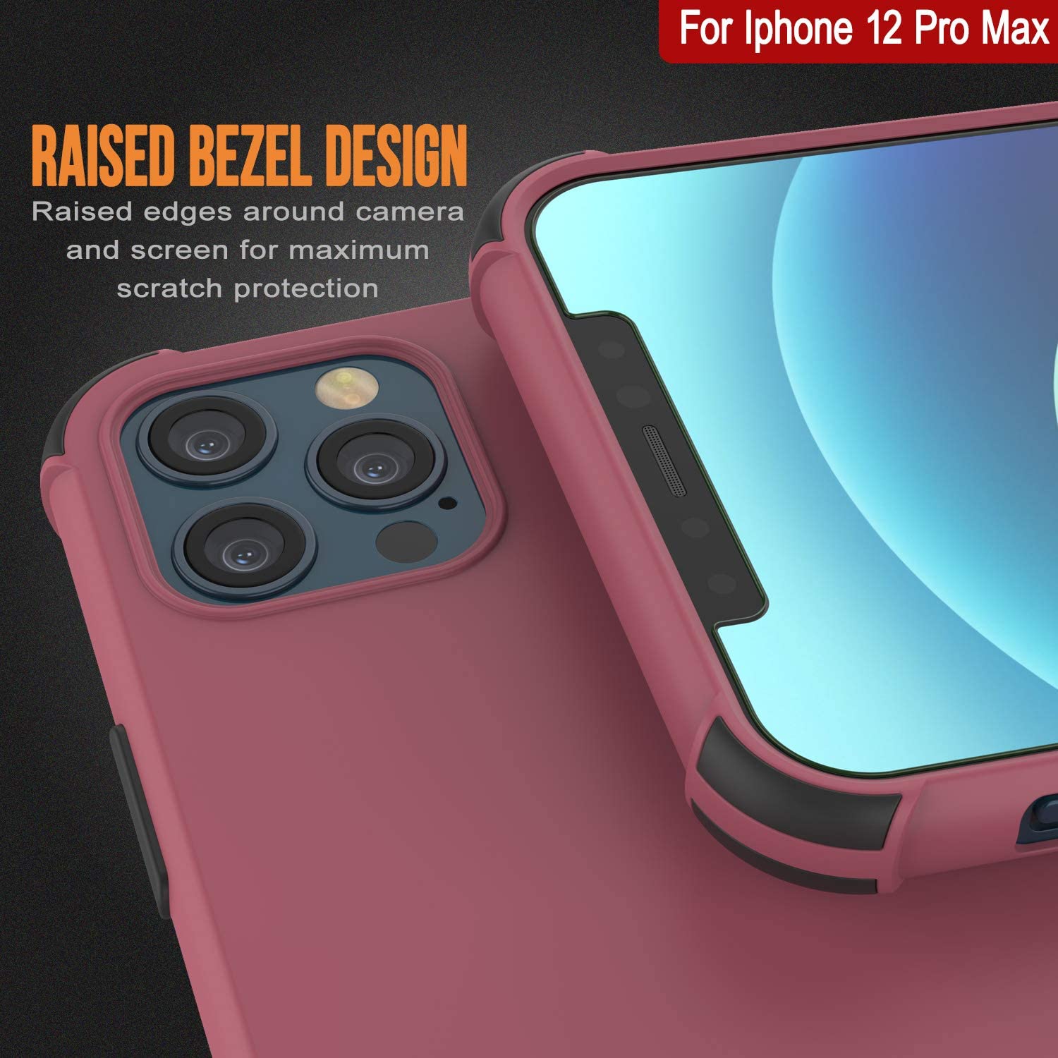 Punkcase Protective & Lightweight TPU Case [Sunshine Series] for iPhone 12 Pro Max [Rose]