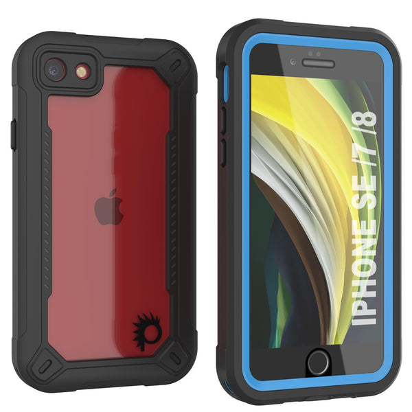 iPhone SE (4.7") Waterproof IP68 Case, Punkcase [Blue]  [Maximus Series] [Slim Fit] [IP68 Certified] [Shockresistant] Clear Armor Cover with Screen Protector | Ultimate Protection