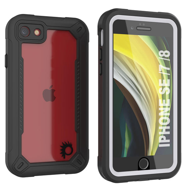 iPhone SE (4.7") Waterproof IP68 Case, Punkcase [white]  [Maximus Series] [Slim Fit] [IP68 Certified] [Shockresistant] Clear Armor Cover with Screen Protector | Ultimate Protection