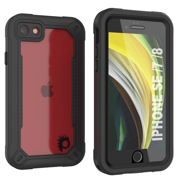 iPhone SE (4.7") Waterproof IP68 Case, Punkcase [Black]  [Maximus Series] [Slim Fit] [IP68 Certified] [Shockresistant] Clear Armor Cover with Screen Protector | Ultimate Protection