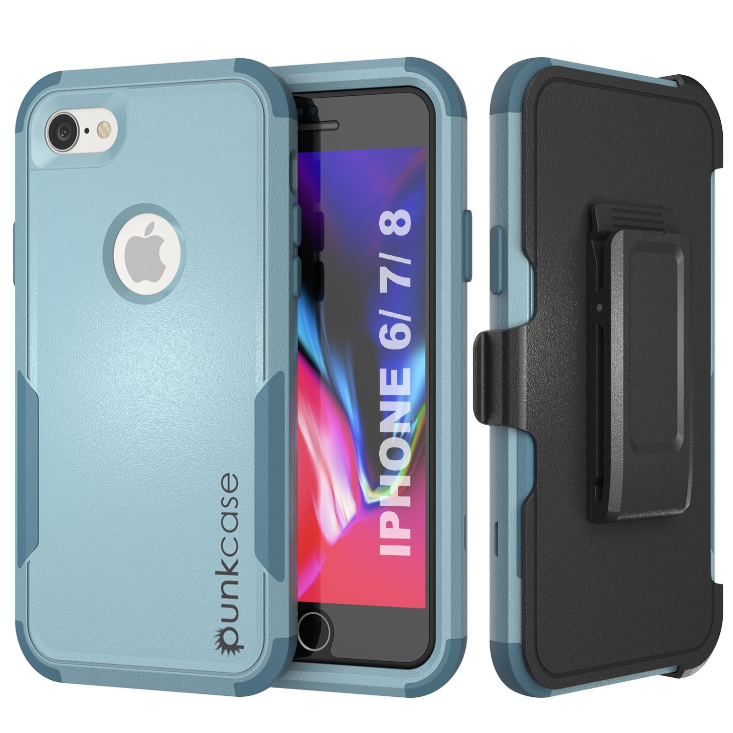 Punkcase for iPhone 8 Belt Clip Multilayer Holster Case [Patron Series] [Mint]