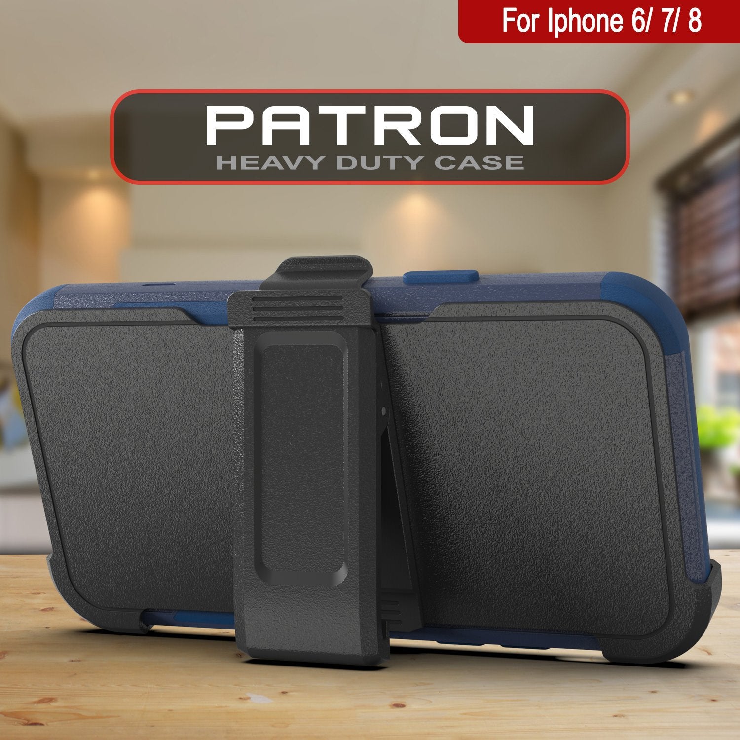 Punkcase for iPhone 6 Belt Clip Multilayer Holster Case [Patron Series] [Navy]
