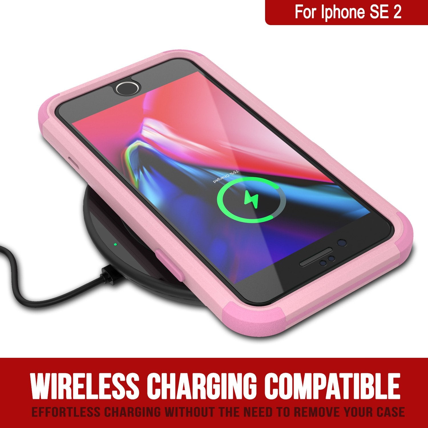 Punkcase for iPhone SE Belt Clip Multilayer Holster Case [Patron Series] [Pink]