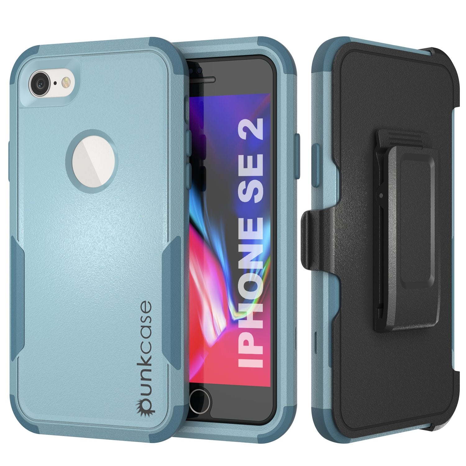Punkcase for iPhone SE Belt Clip Multilayer Holster Case [Patron Series] [Mint]