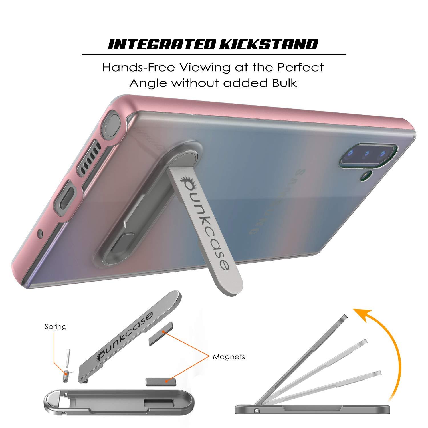 Galaxy Note 10 Lucid 3.0 PunkCase Armor Cover w/Integrated Kickstand and Screen Protector [Rose Gold]