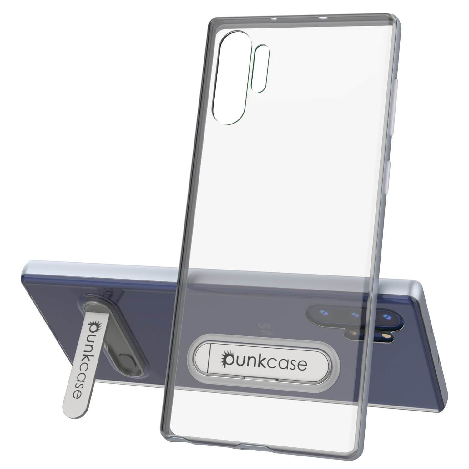 Galaxy Note 10+ Plus Lucid 3.0 PunkCase Armor Cover w/Integrated Kickstand and Screen Protector [Silver]