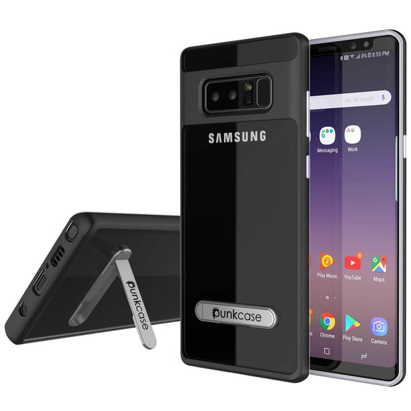 Galaxy Note 8 Case, PUNKcase [LUCID 3.0 Series] Armor Cover w/Integrated Kickstand [Black]