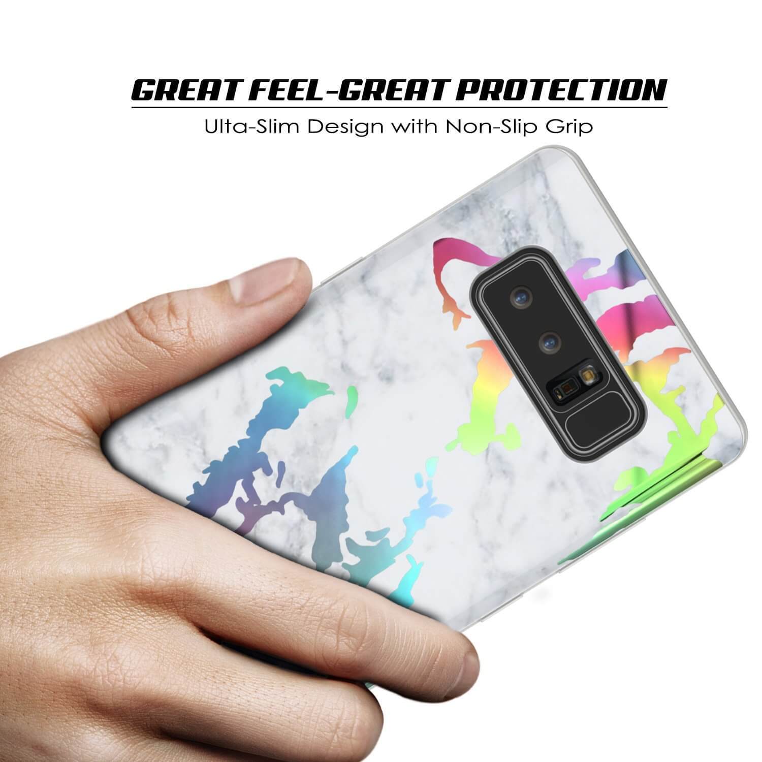 Punkcase Galaxy Note 8 Protective Marble Case | Blanco Marmo