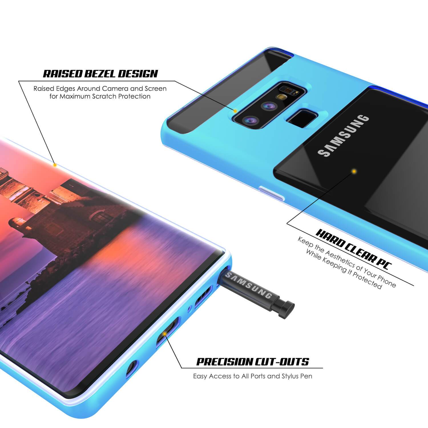 Galaxy Note 9 Lucid 3.0 PunkCase Armor Cover w/Integrated Kickstand and Screen Protector [Blue]