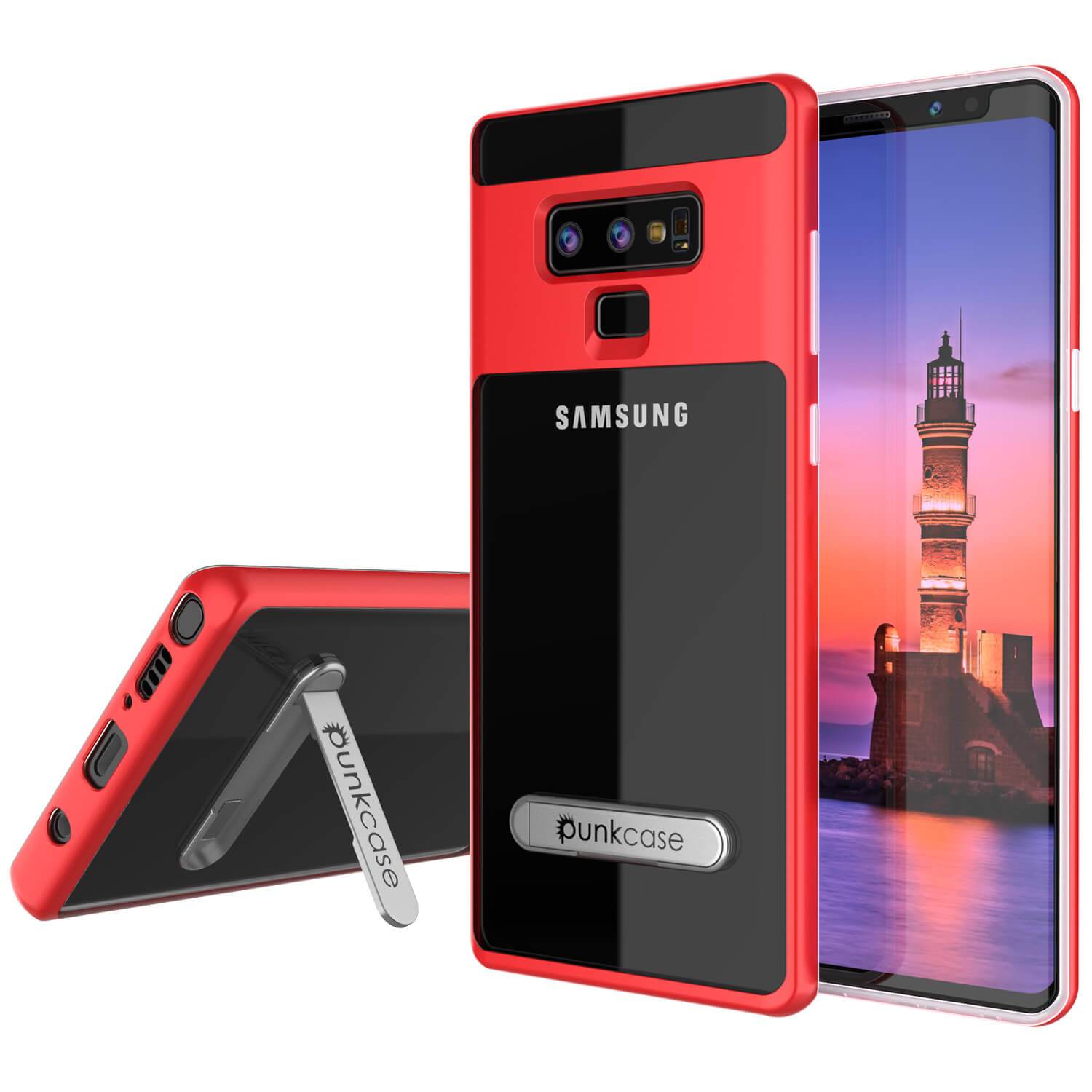 Galaxy Note 9 Lucid 3.0 PunkCase Armor Cover w/Integrated Kickstand and Screen Protector [Red]