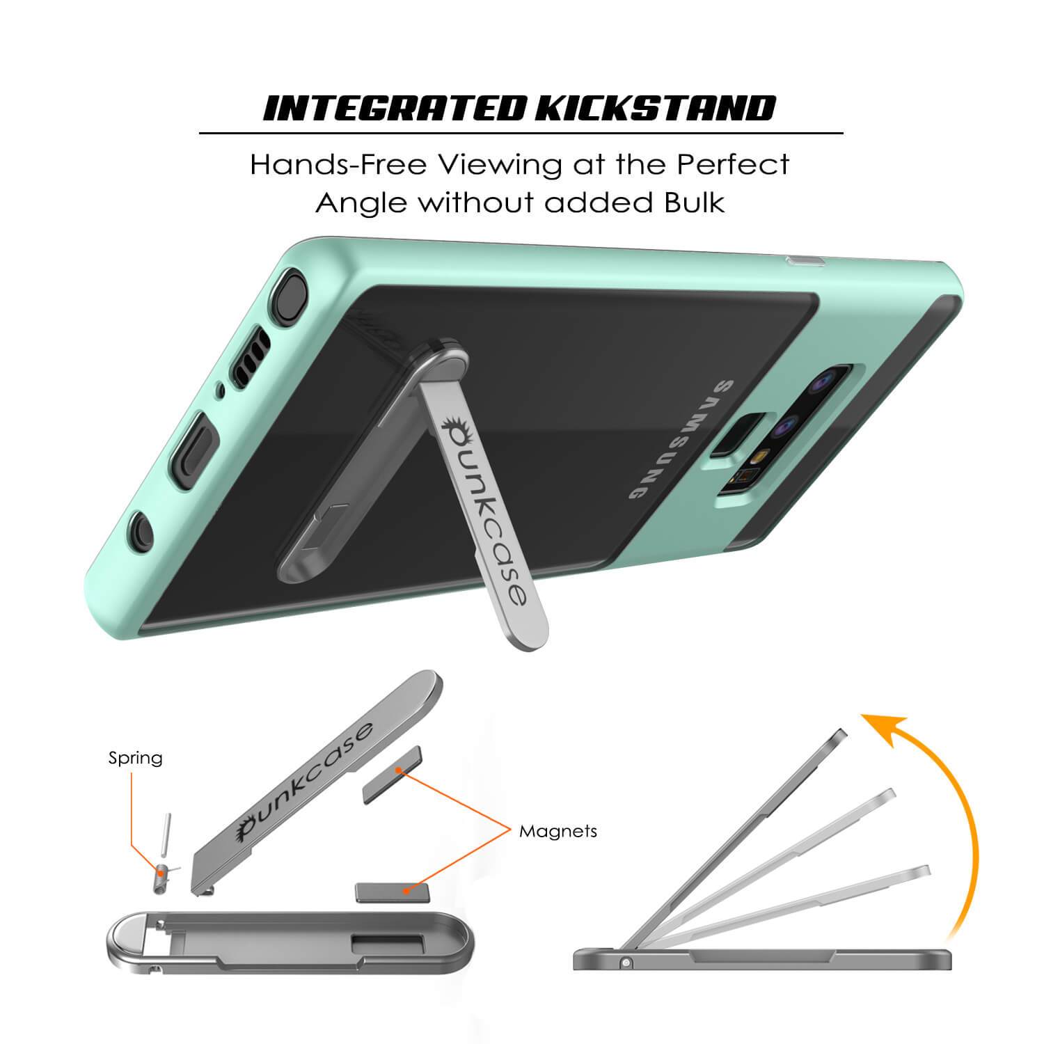 Galaxy Note 9 Lucid 3.0 PunkCase Armor Cover w/Integrated Kickstand and Screen Protector [Teal]