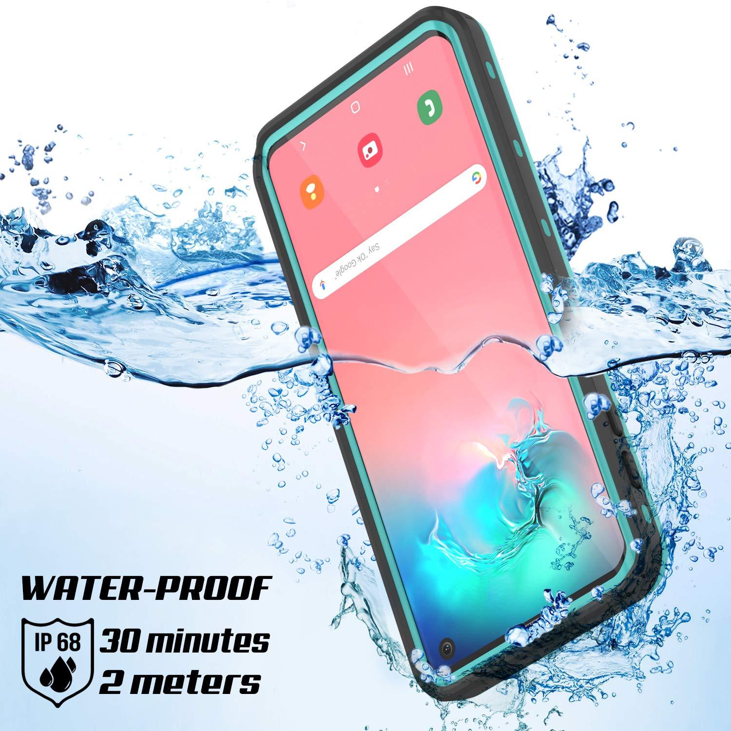 Galaxy S10 Waterproof Case, Punkcase [KickStud Series] Armor Cover [Teal]