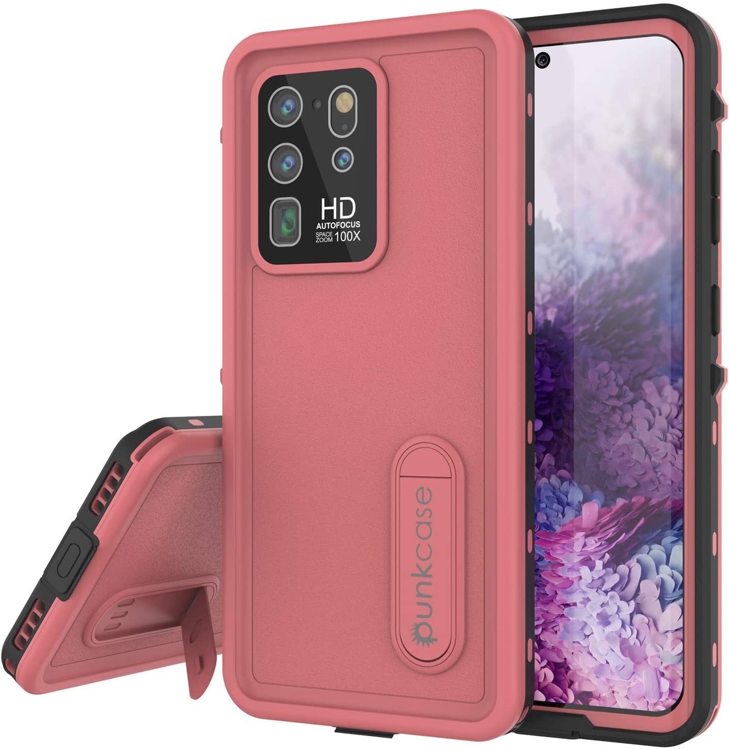 Galaxy S20 Ultra Waterproof Case, Punkcase [KickStud Series] Armor Cover [Pink]