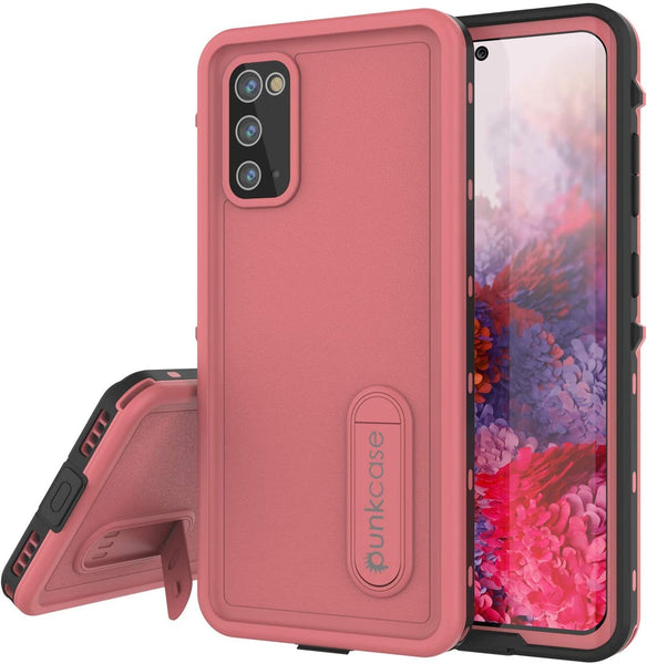 Galaxy S20 Waterproof Case, Punkcase [KickStud Series] Armor Cover [Pink]