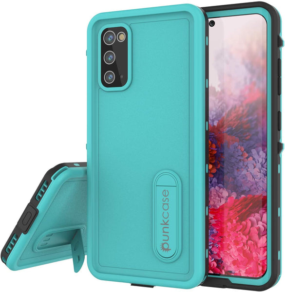 Galaxy S20 Waterproof Case, Punkcase [KickStud Series] Armor Cover [Teal]