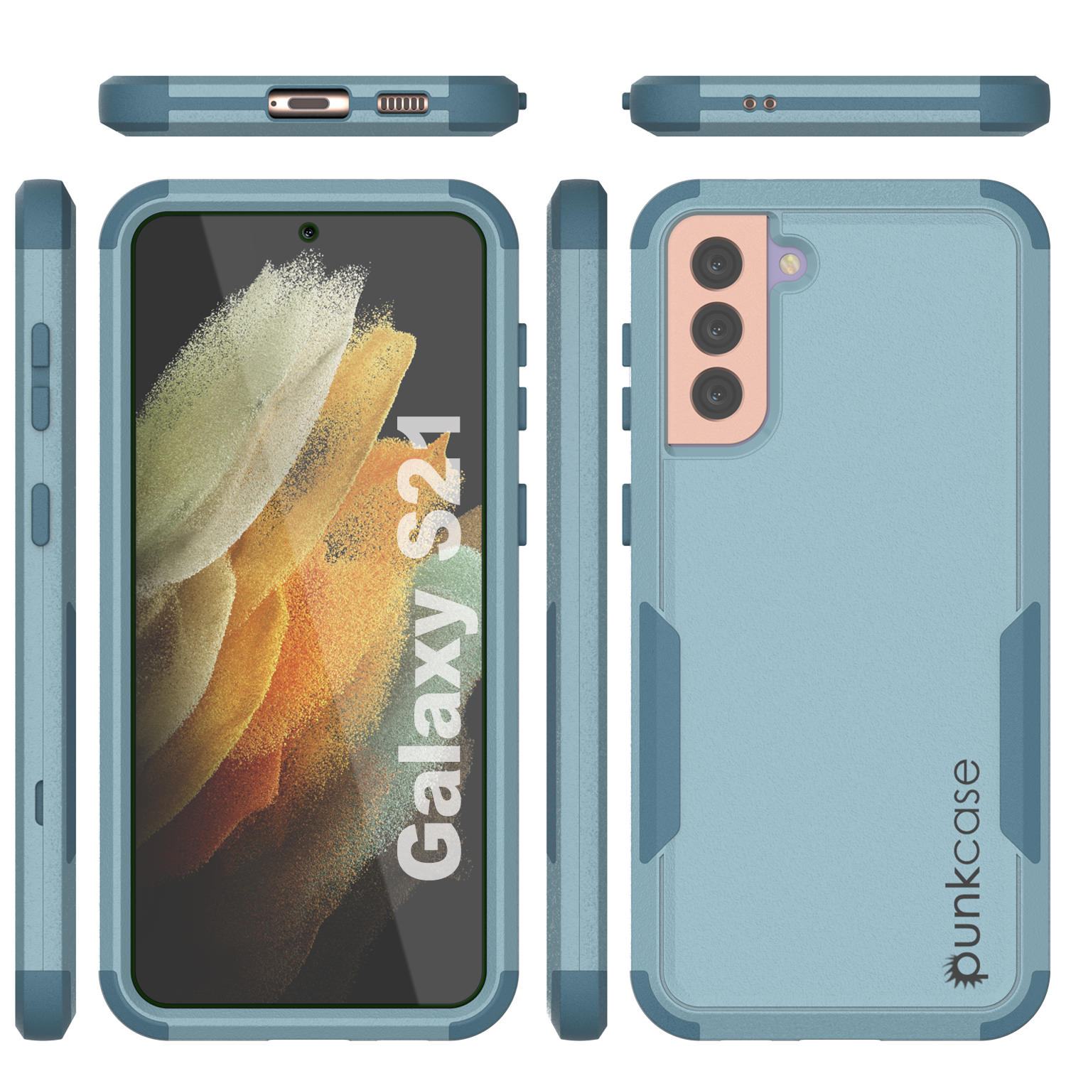 Punkcase for Galaxy S21 5G Belt Clip Multilayer Holster Case [Patron Series] [Mint]